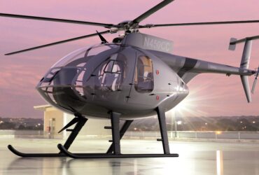 MD 500 helicopter in flight